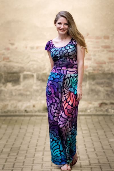 ColorDrops BIG - dark mystic - Modaljersey - 2,00 m RESTSTÜCK