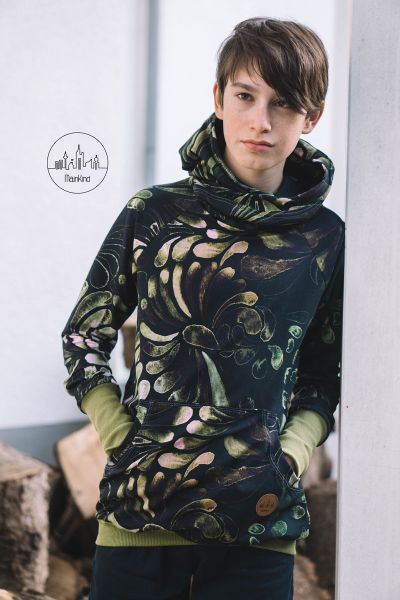 ColorDrops BIG - dark - moss - Bio-Sommersweat