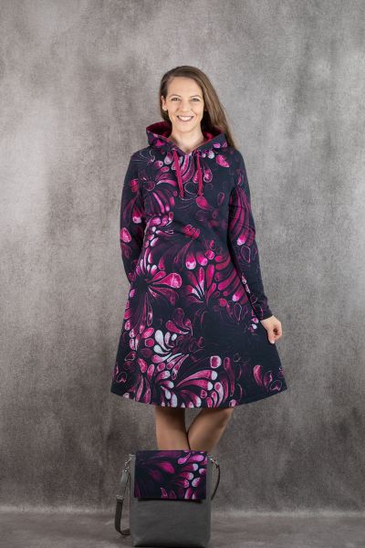 ColorDrops BIG - dark - pink - Bio-Sommersweat