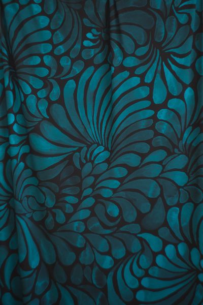 ColorDrops MAXI - dark mono petrol - Viskose Webware - VORBESTELLUNG