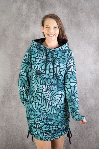 ColorDrops MID - dark - mono teal - Bio-Sommersweat