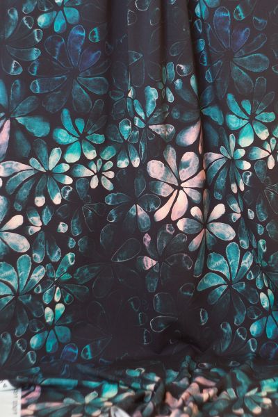 ColorFlowers - cool sweetness - petrol - rosa - Bio-Sommersweat