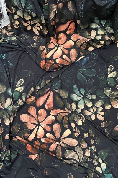 ColorFlowers - old painting - Viskose Webware - VORBESTELLUNG