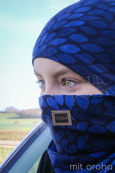 ColorLeaves MINI - mono blau - Bio-Sweat - angeraut - 1,05 m RESTSTÜCK