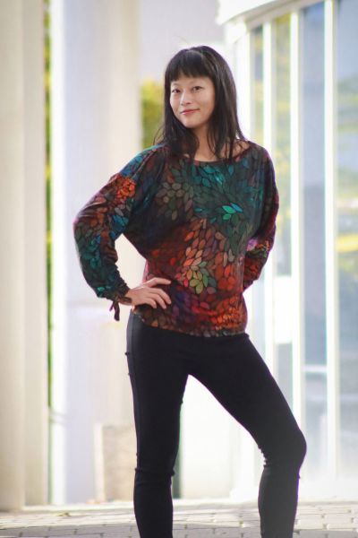 ColorLeaves MINI - warm energy - TENCEL-Crepe - 1,55 m RESTSTÜCK