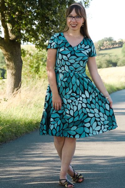 ColorLeaves - mono aquamarin - Bio-Jersey - VORBESTELLUNG
