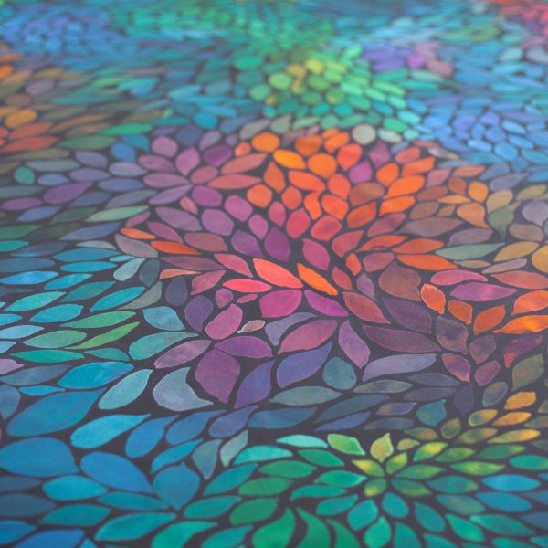 ColorLeaves - cold energy - Bio Popeline - 100 % CO - 2,20 m RESTSTÜCK