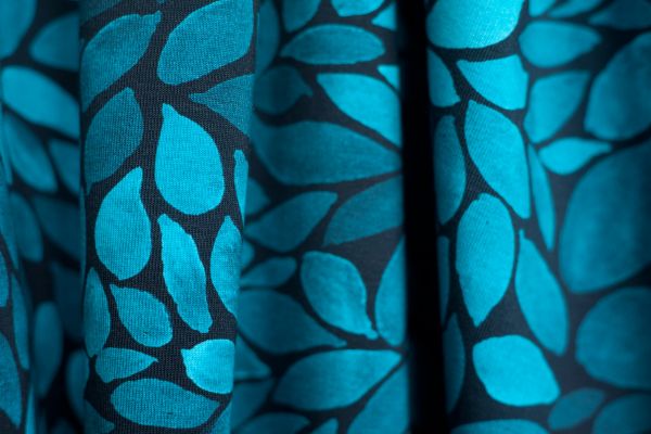ColorLeaves MINI - mono himmelblau - Viskose Webware - VORBESTELLUNG