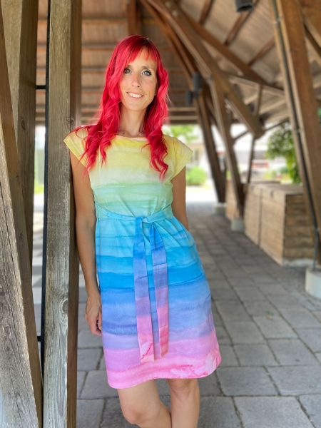 ColorStripes BIG - rainbow - Bio-JERSEY - 1,95 m RESTSTÜCK
