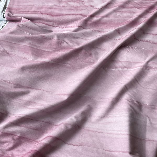 ColorStripes BIG - mono mauve - Bio-Sommersweat 230 g/m2 - 1,80 m RESTSTÜCK