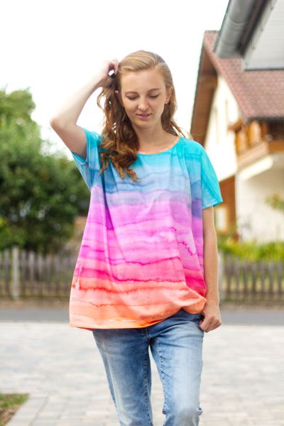 ColorStripes BIG - caribbean - Viskose-Jersey - VORBESTELLUNG