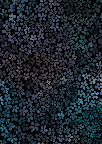 ColorBlossom - fantasy night - blau / lila - Bio-Jersey