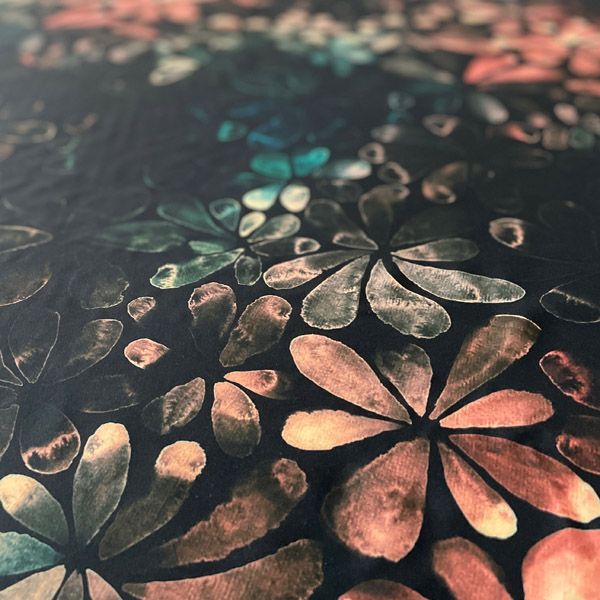 ColorFlowers - old painting - SOFTSHELL - 1,90 m RESTSTÜCK