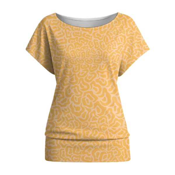 Fantasy Animal Print BIG - Honigmelone - Viskose Webware - VORBESTELLUNG