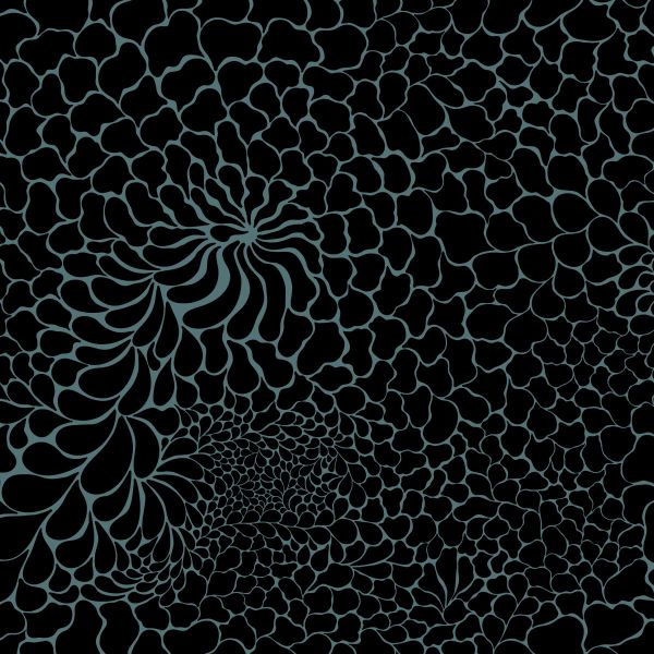 FantasyDrops - schwarz / graublau - Bio-Sommersweat 230 g/m2 - 2,20 m RESTSTÜCK