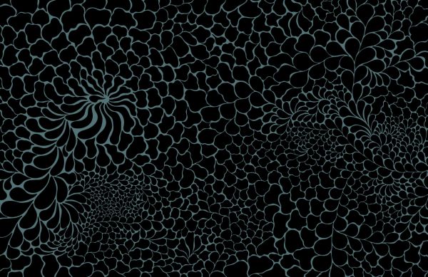 FantasyDrops - schwarz / graublau - Bio-Sommersweat 230 g/m2 - 2,20 m RESTSTÜCK