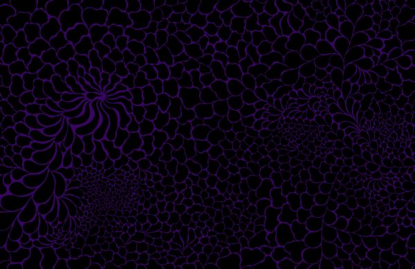 FantasyDrops - schwarz / violett - Bio-Sommersweat 230 g/m2 - 1,00 m RESTSTÜCK