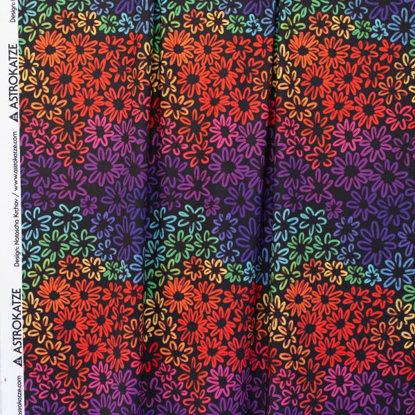 FunFlowers MINI - warm rainbow - Badeanzugstoff - UPF 40+