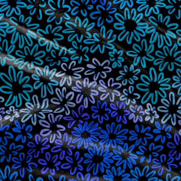 FunFlowers MINI - cold blue - Bio-Jersey - VORBESTELLUNG