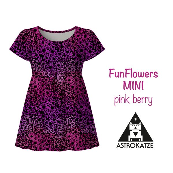 FunFlowers MINI - pink berry - Bio-Jersey - VORBESTELLUNG