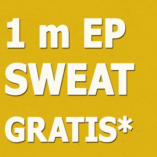 GRATIS - 1,00 m Sweat angeraut - Ü-Stoff