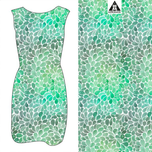 Hope - cold green - Bio-Jersey - 1,65 m RESTSTÜCK