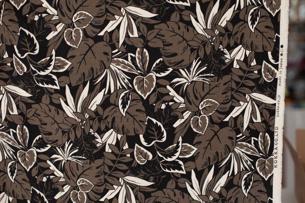 KOKKA floral / Blätter - CANVAS 100 % CO