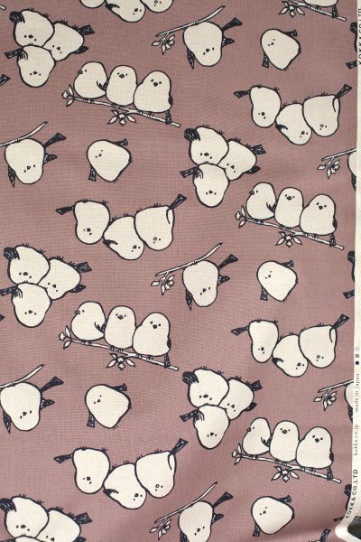 Kawaii Vögelchen - altrosa / ecru - CANVAS - Baumwolle / Leinen