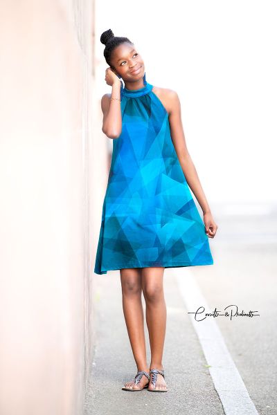 Kristallfantasie - blau - Bio-Jersey