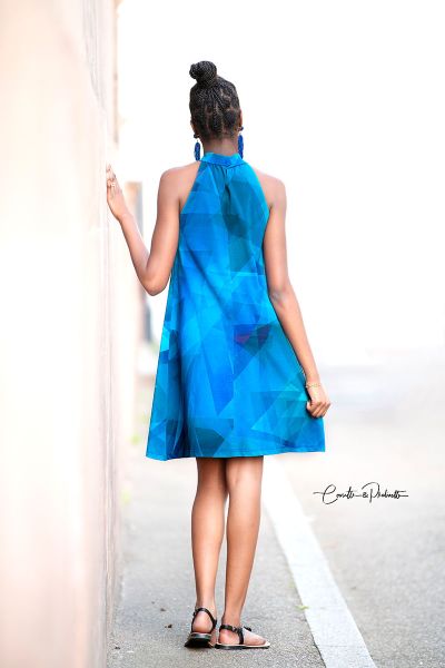 Kristallfantasie - blau - Bio-Jersey