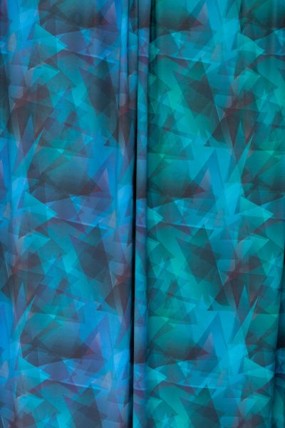 Kristallfantasie - 2in1 Design - blau / türkis - Badeanzugstoff - UPF 40+