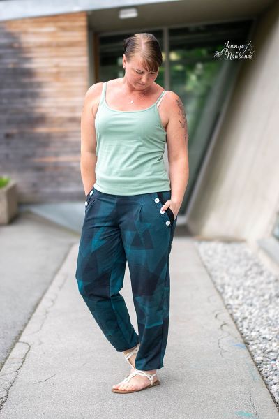 Kristallfantasie - mono petrol - Bio-Sommersweat - 1,95 m RESTSTÜCK