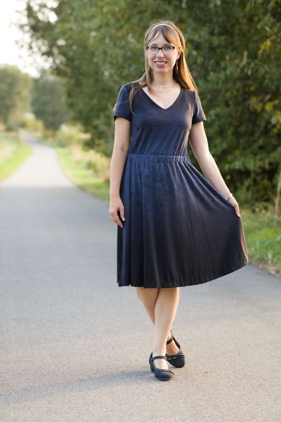 LeatherGradient - deep sea - Lyocell / TENCEL-Crepe