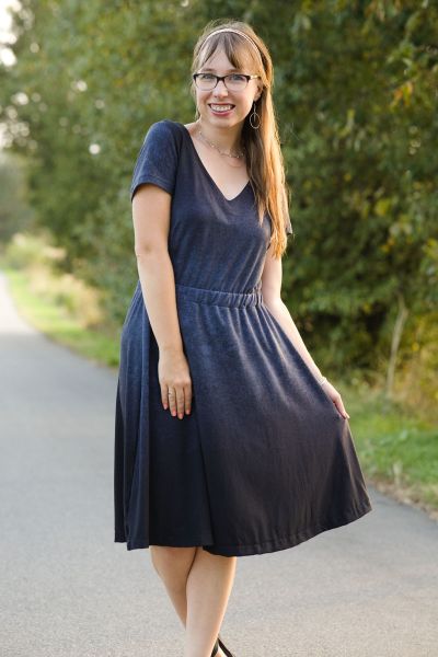 LeatherGradient - deep sea - Lyocell / TENCEL-Crepe