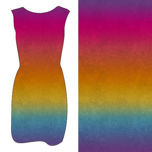 LeatherGradient - rainbow - Viskose Webware - VORBESTELLUNG