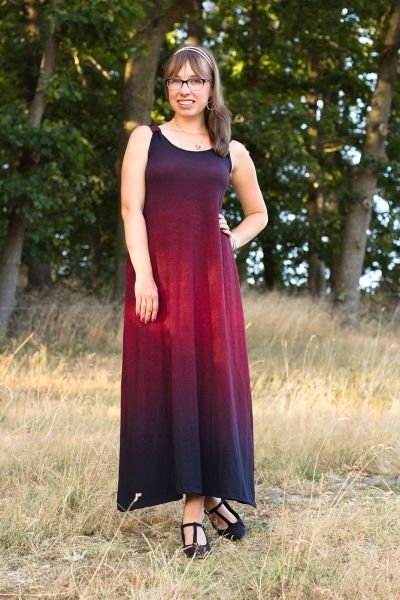LeatherGradient - red energy - Lyocell / TENCEL-Crepe