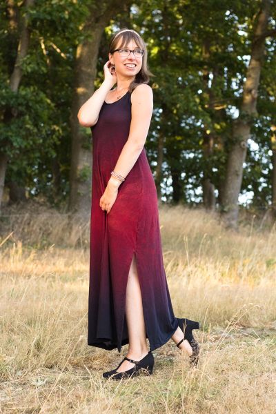 LeatherGradient - red energy - Lyocell / TENCEL-Crepe