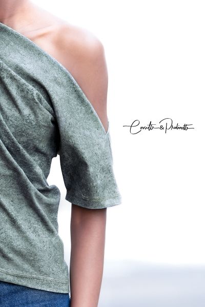 LeatherLook antique - schlammgrün - Bio-Jersey - 1,50 m RESTSTÜCK