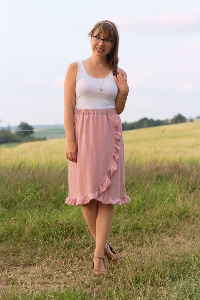 LeatherLook antique - rosé - TENCEL-Crepe