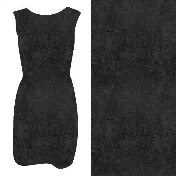 Leatherlook antique - schwarz - Viskose Webware - VORBESTELLUNG