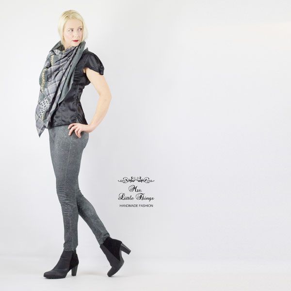 LeatherLook antique - steingrau - Vol. 2 - Bio-Sommersweat 230 g/m2