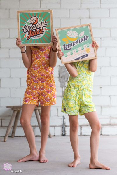 Lemonada - orange - Bio-Jersey - 1,75 m RESTSTÜCK