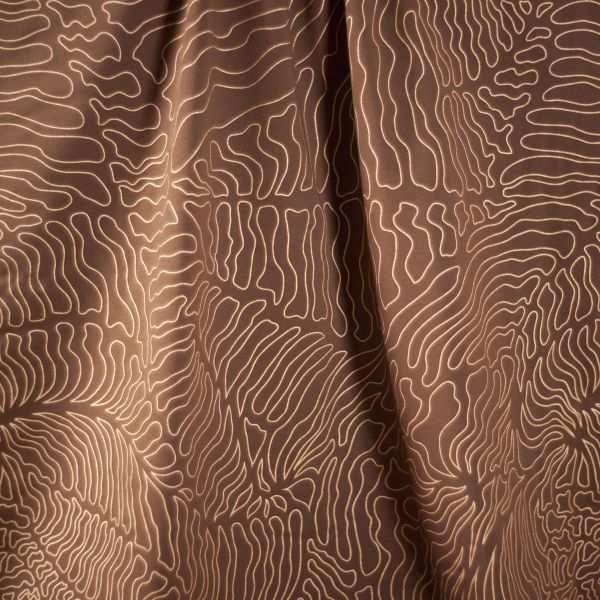 MagicLines - braun / kupfer - Glitzer-Metallic-Print - Bio-Sommersweat
