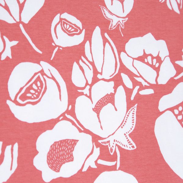 Multiflora rose - koralle - Bio-Jersey - 2,60 m RESTSTÜCK
