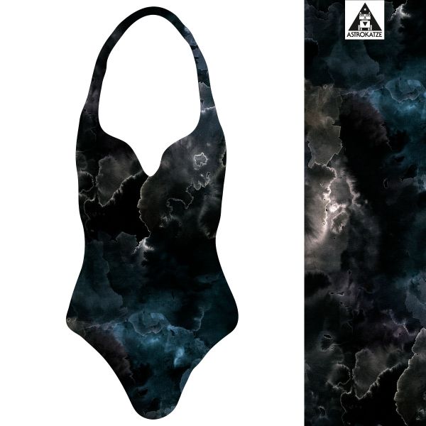 Nebula - dark matter - Badeanzugstoff - UPF 40+