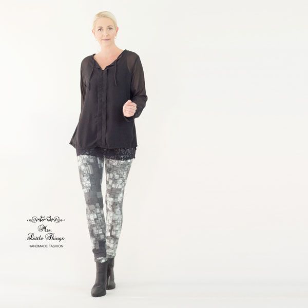 Pixelized - grau - Bio-Sommersweat - 2,40 m RESTSTÜCK