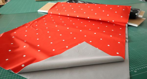 Polka Dots MINI - rot / weiß - Softshell - 2,90 m RESTSTÜCK