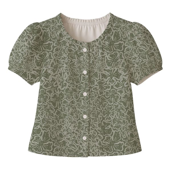 MagicBlossom - oliv - Viskose-Jersey - 1,55 m RESTSTÜCK