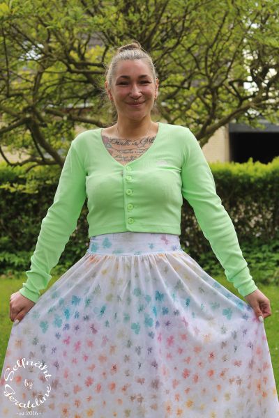 RainbowBlossom - pastel - Bio-Jersey - 0,90 m RESTSTÜCK