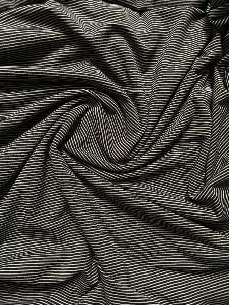 Lyocell Soft Ringeljersey - schwarz / grau - deadstock